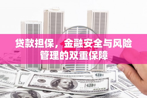 公安贷款担保，金融安全与风险管理的双重保障