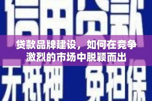 兴县贷款品牌建设，如何在竞争激烈的市场中脱颖而出