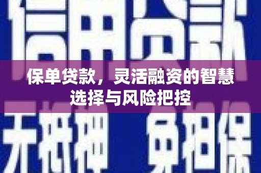 分宜保单贷款，灵活融资的智慧选择与风险把控
