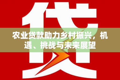 虾峙农业贷款助力乡村振兴，机遇、挑战与未来展望