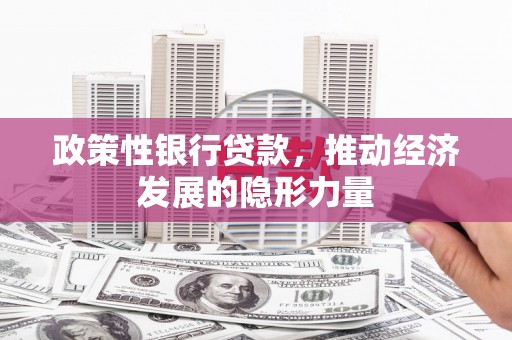 中卫政策性银行贷款，推动经济发展的隐形力量
