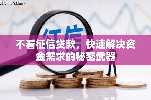 东胜不看征信贷款，快速解决资金需求的秘密武器