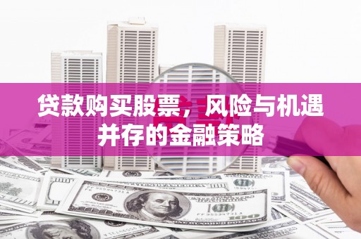 莎车贷款购买股票，风险与机遇并存的金融策略