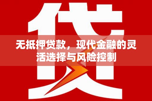 中国香港无抵押贷款，现代金融的灵活选择与风险控制