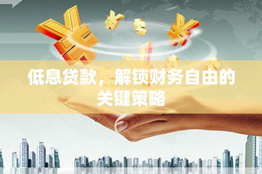 施甸低息贷款，解锁财务自由的关键策略