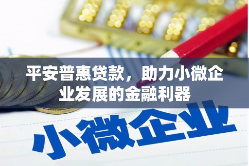 昂昂溪平安普惠贷款，助力小微企业发展的金融利器
