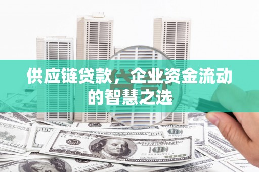公馆供应链贷款，企业资金流动的智慧之选