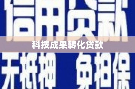 坦洲科技成果转化贷款