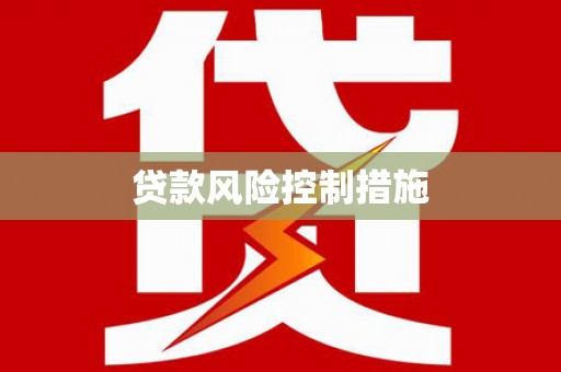 安远贷款风险控制措施