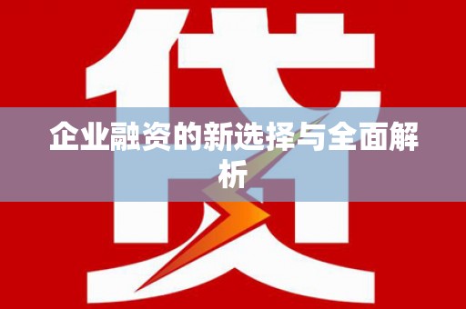 德宏企业融资的新选择与全面解析